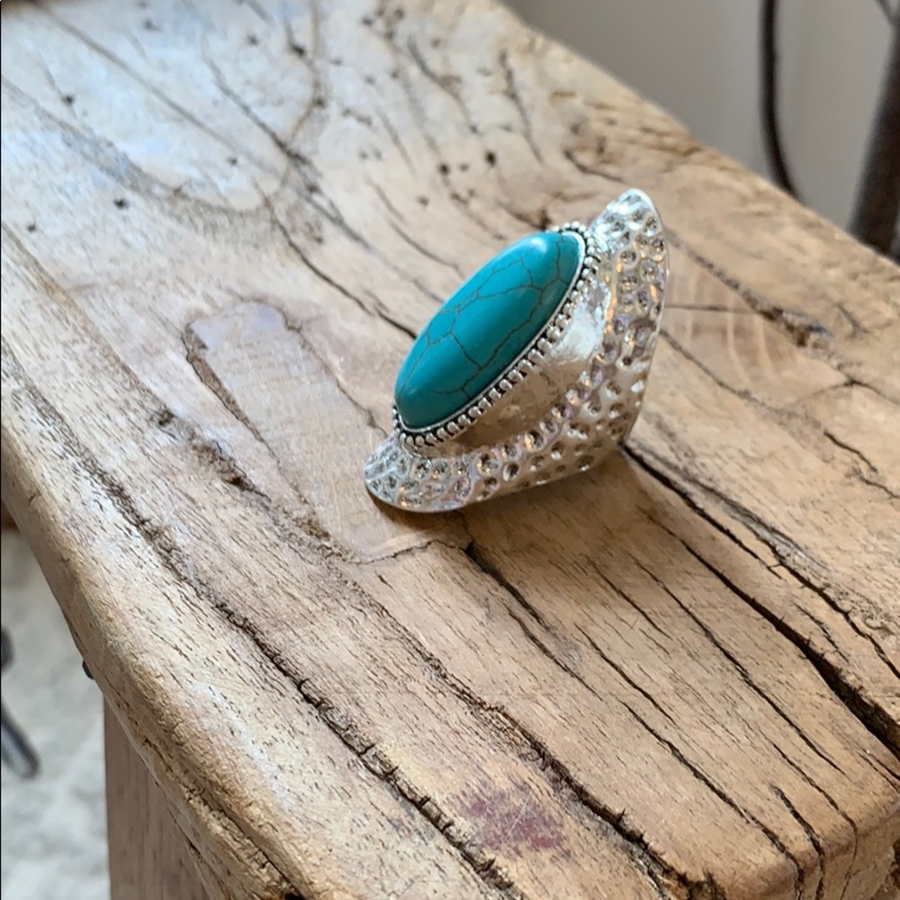 Boho turquoise ring - Picture 2 of 2